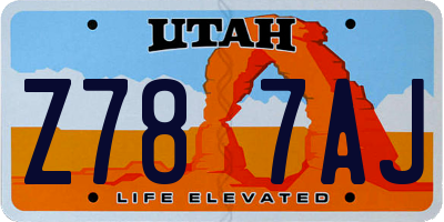 UT license plate Z787AJ