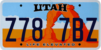 UT license plate Z787BZ