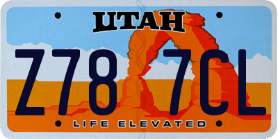 UT license plate Z787CL