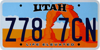 UT license plate Z787CN