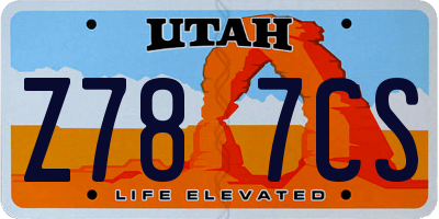 UT license plate Z787CS