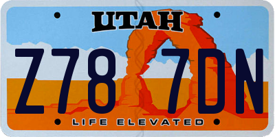 UT license plate Z787DN