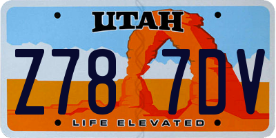 UT license plate Z787DV