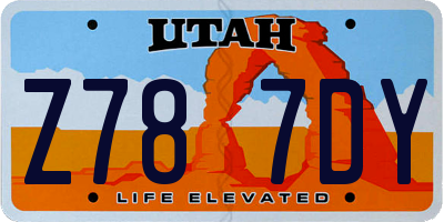 UT license plate Z787DY