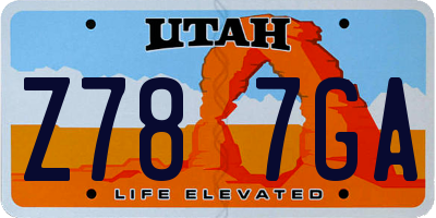 UT license plate Z787GA