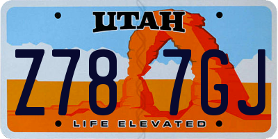UT license plate Z787GJ