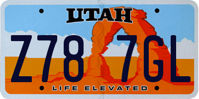 UT license plate Z787GL