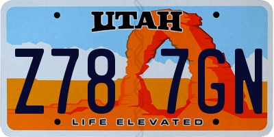 UT license plate Z787GN