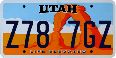 UT license plate Z787GZ