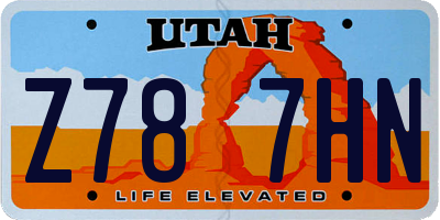 UT license plate Z787HN