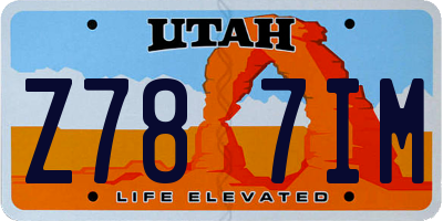 UT license plate Z787IM