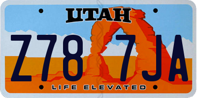 UT license plate Z787JA