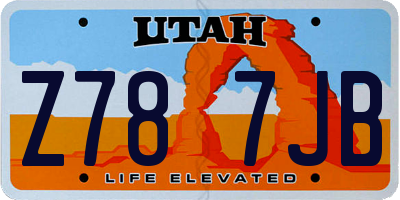 UT license plate Z787JB