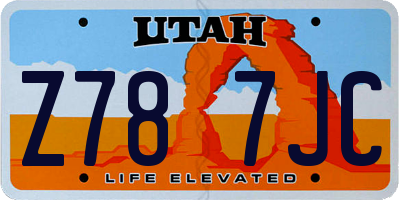 UT license plate Z787JC