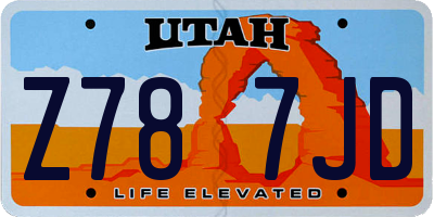 UT license plate Z787JD