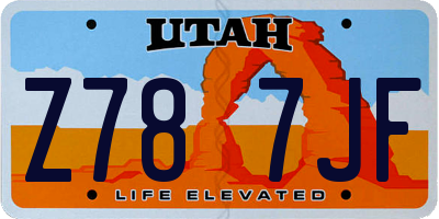 UT license plate Z787JF