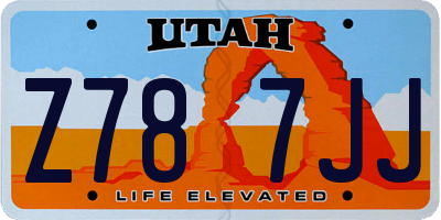UT license plate Z787JJ