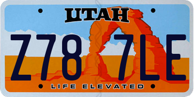 UT license plate Z787LE