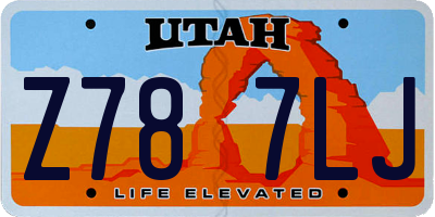 UT license plate Z787LJ