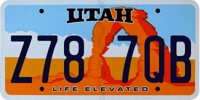 UT license plate Z787QB