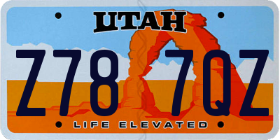 UT license plate Z787QZ