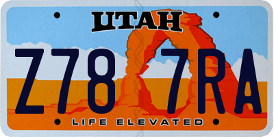 UT license plate Z787RA