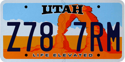 UT license plate Z787RM