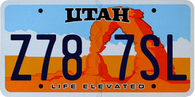 UT license plate Z787SL