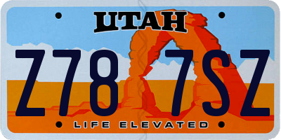 UT license plate Z787SZ