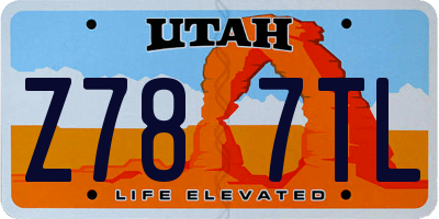 UT license plate Z787TL