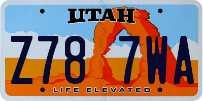 UT license plate Z787WA