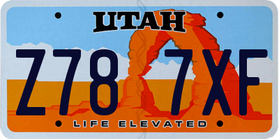 UT license plate Z787XF