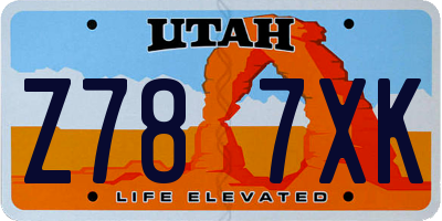 UT license plate Z787XK