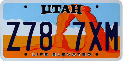 UT license plate Z787XM