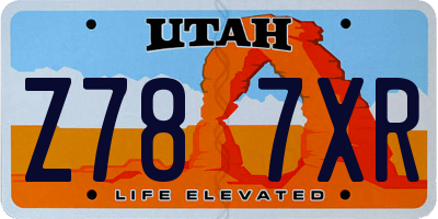 UT license plate Z787XR