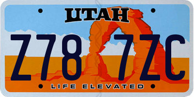 UT license plate Z787ZC