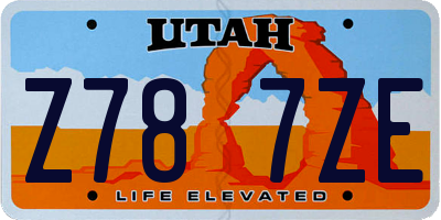 UT license plate Z787ZE