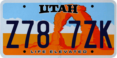 UT license plate Z787ZK