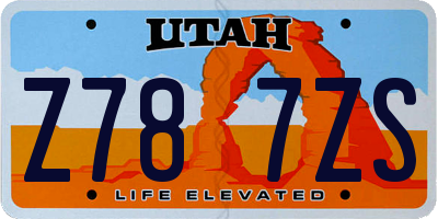 UT license plate Z787ZS
