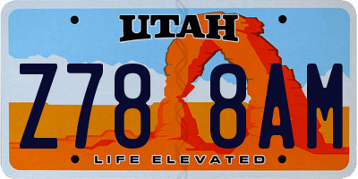 UT license plate Z788AM