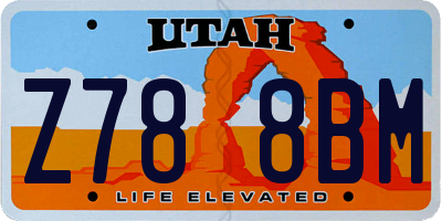 UT license plate Z788BM