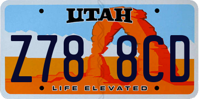 UT license plate Z788CD