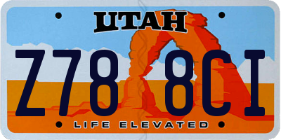 UT license plate Z788CI