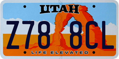 UT license plate Z788CL