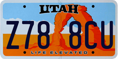 UT license plate Z788CU