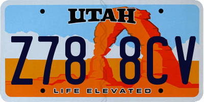 UT license plate Z788CV
