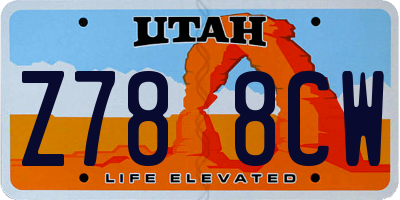 UT license plate Z788CW