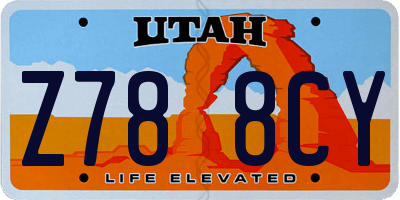 UT license plate Z788CY