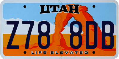 UT license plate Z788DB