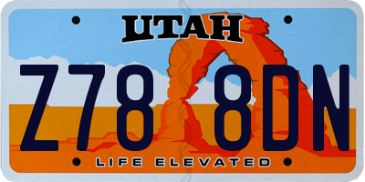 UT license plate Z788DN